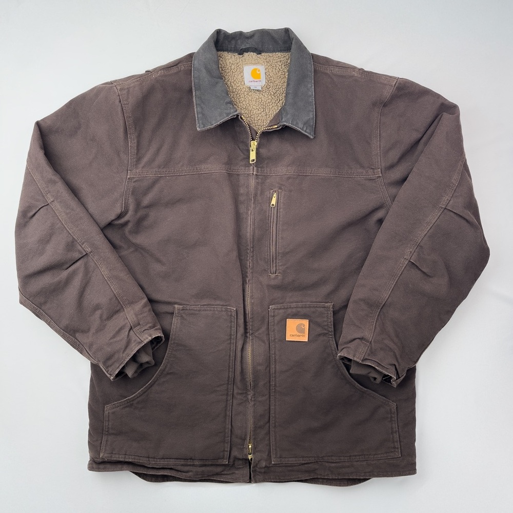 Carhartt C61 Sandstone Ridge Coat Dark Brown